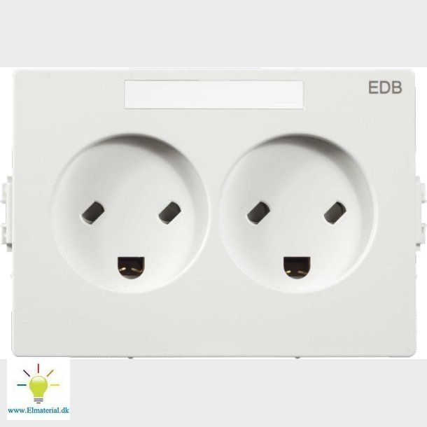 Clic Stikdse Edb Dobbelt Hvid