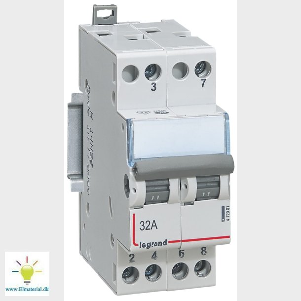 Omskifter 2P 32A 400V 1-0-2 2M
