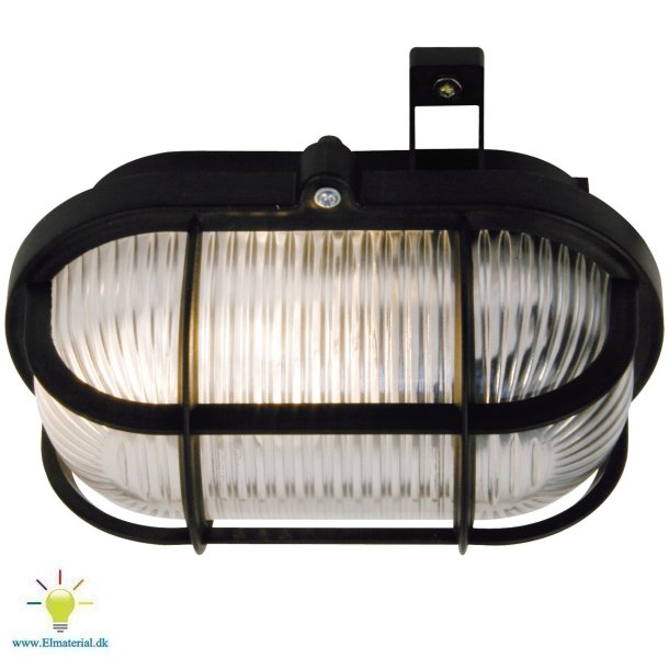 Skotlampe Oval E27 Sort