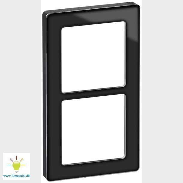 Fuga Pure Ramme Glas 2X1M Sort