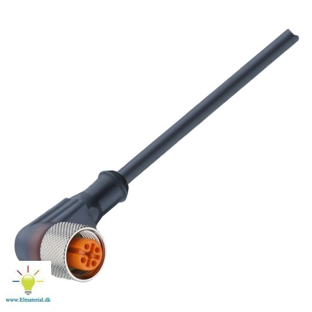 M12-Stik Vinkel M/5M Kabel