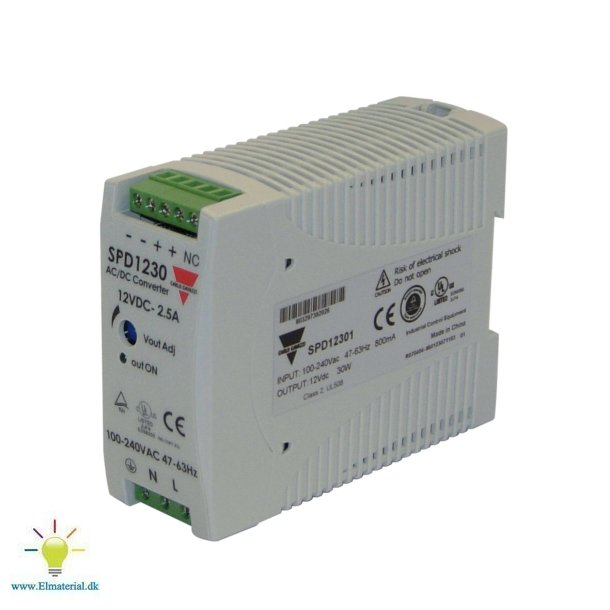 Strmforsyning 24Vdc 30W 1,25A