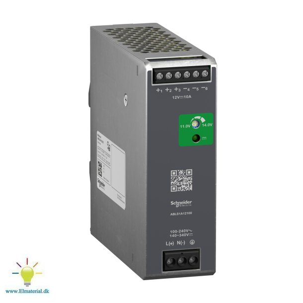 Strmforsyning 12V 10A 1F Opt