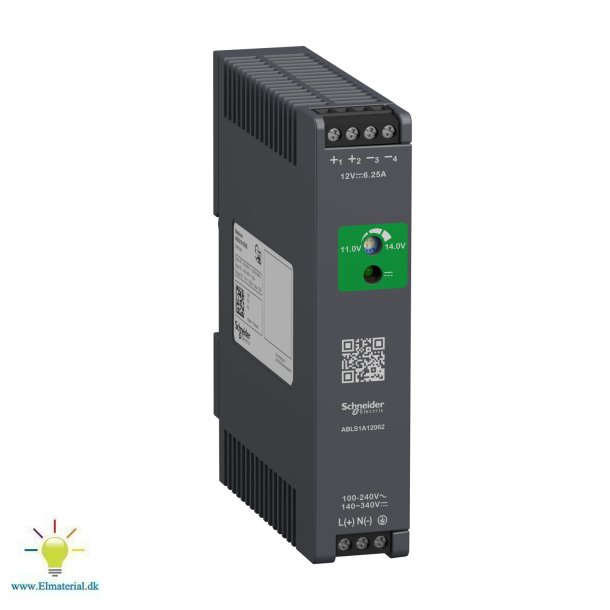 Strmforsyning 12V 6,2A 1F Opt