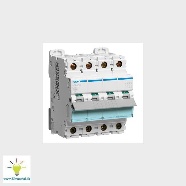 Automatsikring D 25A 4P 10Ka