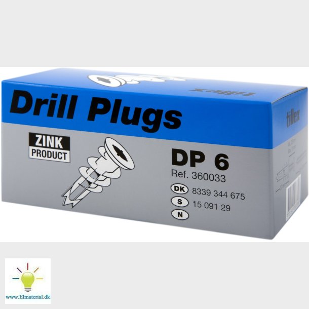 Plugs Drill Dp-2 40Mm-100 Hvid