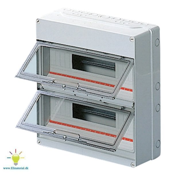 Gruppetavle 2X18Modul Ip55