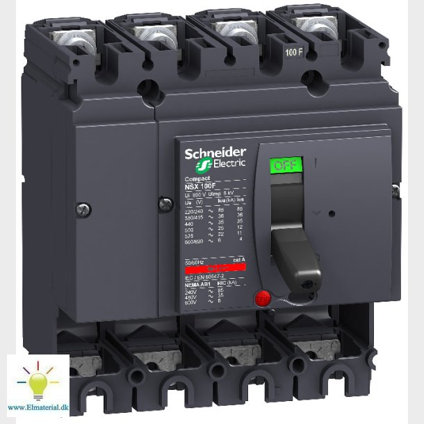 Maks.Afbr. Nsx100L U/Rel 4P