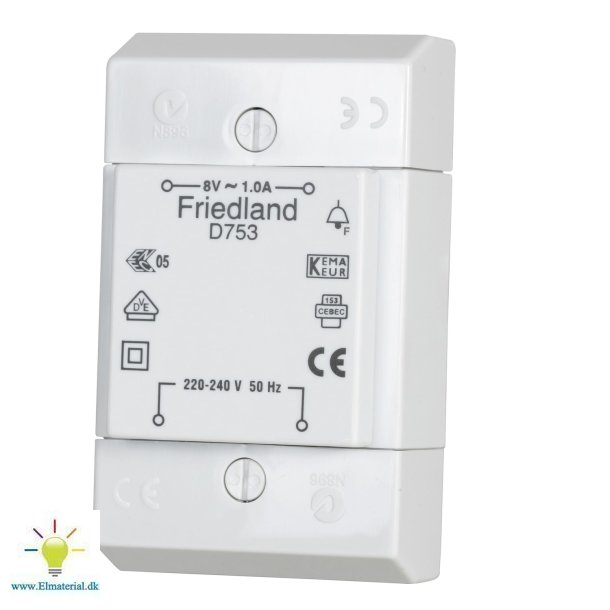 Ringetrafo 8V 1A D753 Vg