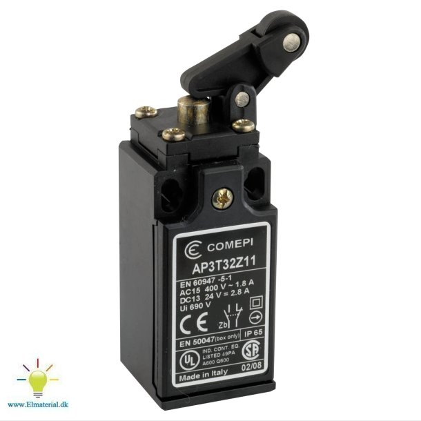 Endestop Plastik Rulle M/Arm
