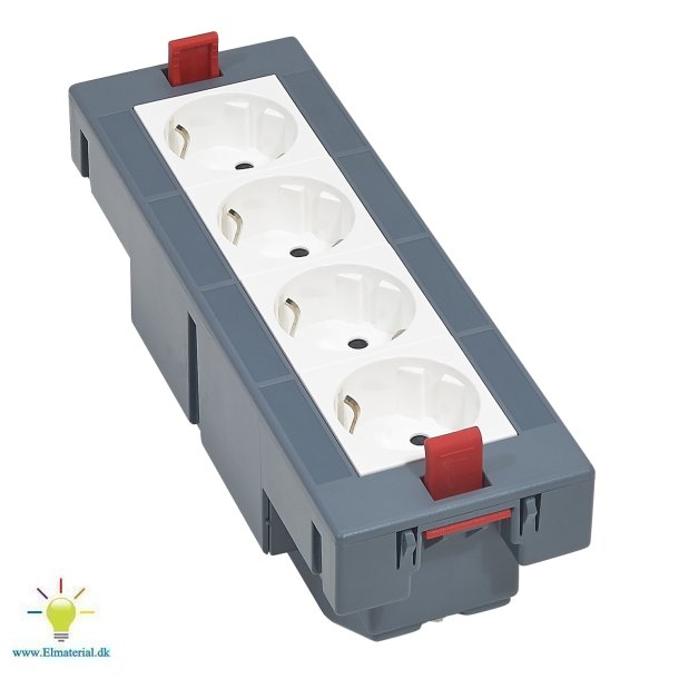 G-Boks Kasette 4Xschuko Hvid8M