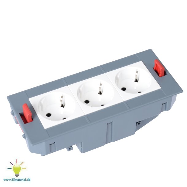 G-Boks Kasette 3Xschuko Hvid6M