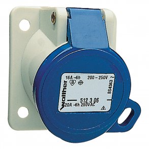 Cee Vägguttag sned 16A 3P Ip44