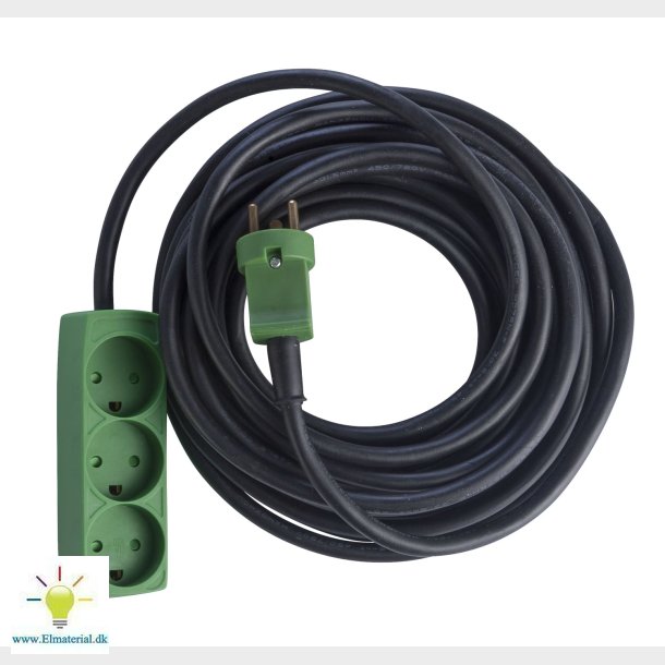 Kabelst 10M 3G1,5 M/3 Stikds.
