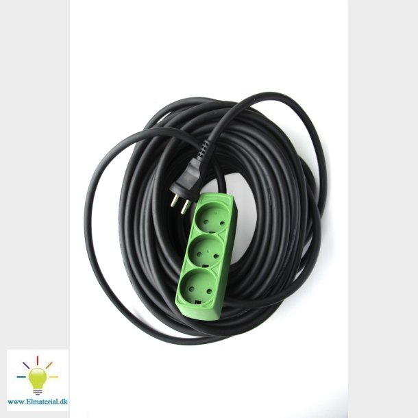 Kabelst 3G1,5 25M M/3Stikdse