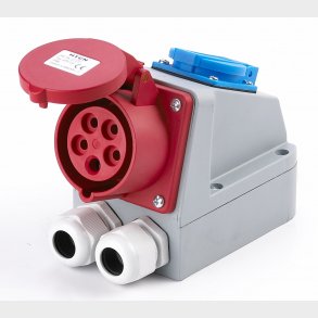 Cee Vägguttag Combo 16A 5P M/Dk