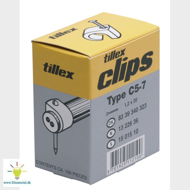 Clips 5-7/20Mm-100 Sort