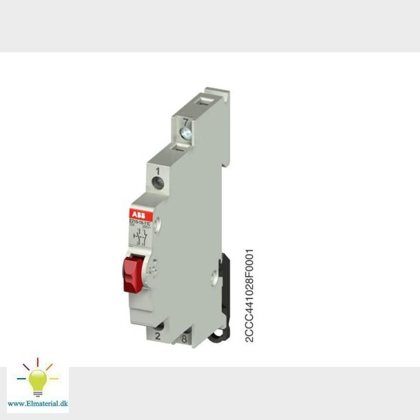 Trykknap 1Sl+1Br 16A Rd E215