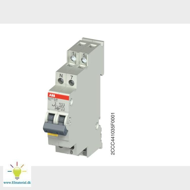 Afbryder 2P 16A M/Lampe E211X