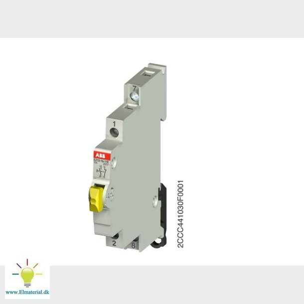 Trykknap 1Sl+1Br 16A Gul E215