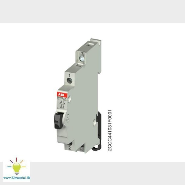 Trykknap 1Sl+1Br 16A Sort E215