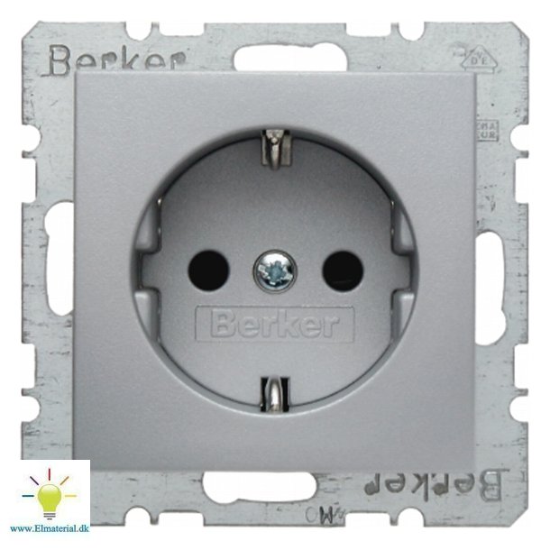 Stikkontakt M/J S./B. Alu