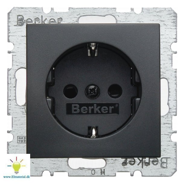 Stikkontakt M/J S./B. Antracit