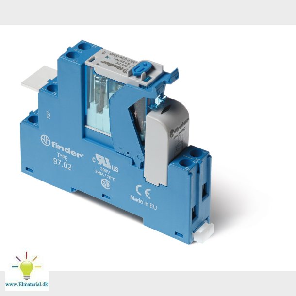 Rel 4C 8A 2P 24Vac M/Sokkel