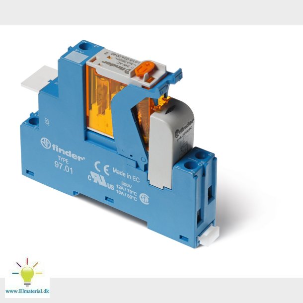 Rel 4C 16A 1P 230Vac M/Sokkel