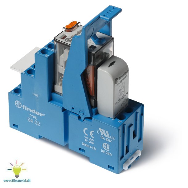 Rel S58 10A 2P 24Vac M/Sokkel