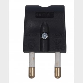 Plugg U / J Flat E-Line + Svart