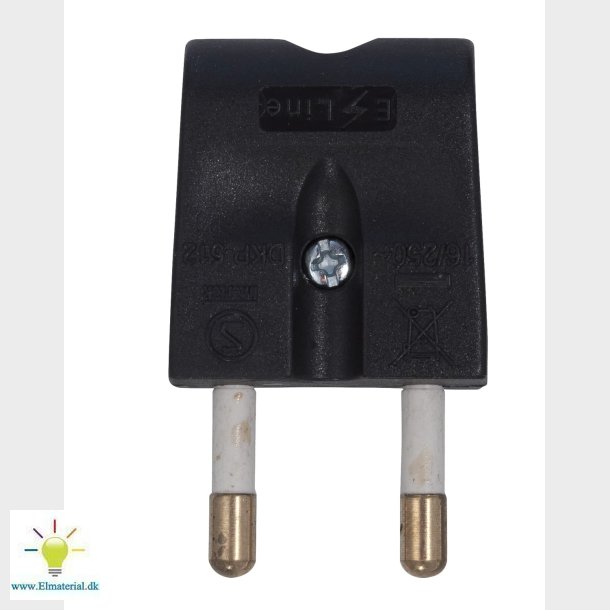 Stikprop U/J Flad E-Line+ Sort