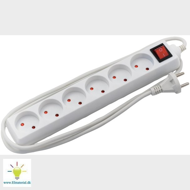 6-Stikdse U/J M/Afbr. 1,5M Hv