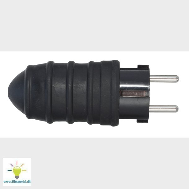 Schuko Stikprop M/J Gummi Ip44