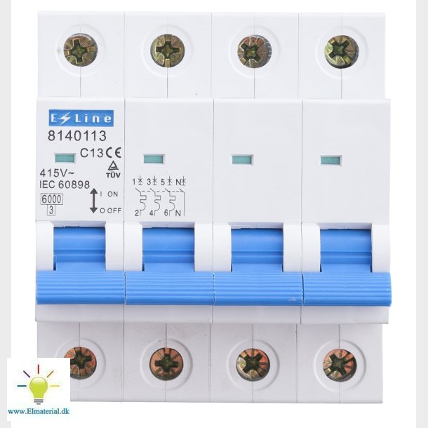 Automatsikring C 13A 3P+N