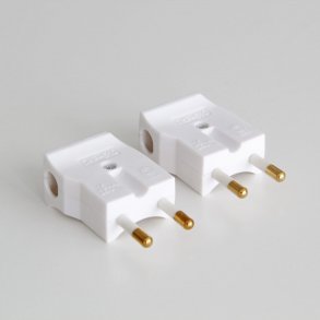 Stikprop U/J Flad Vinkel Hvid