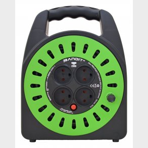 Kabeltrumma M / 4 Uttag 2X1 25M