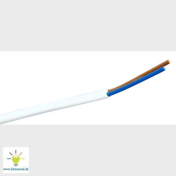 Ledn H03Vv-F 2X0,75 Hvid 5M