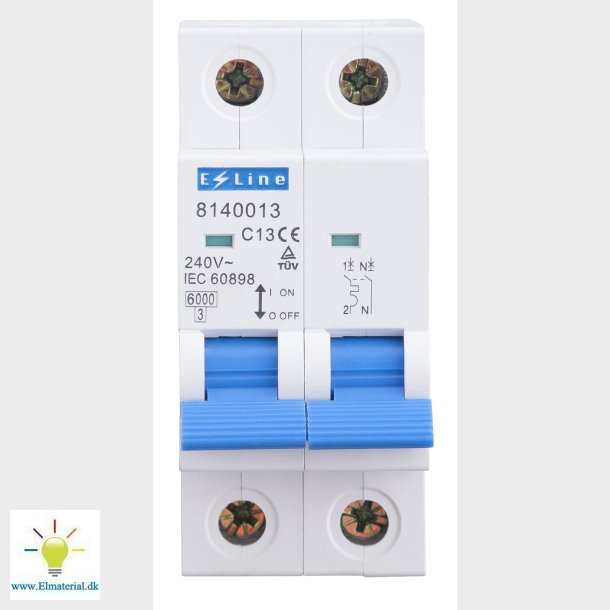 Automatsikring C 13A 1P+N