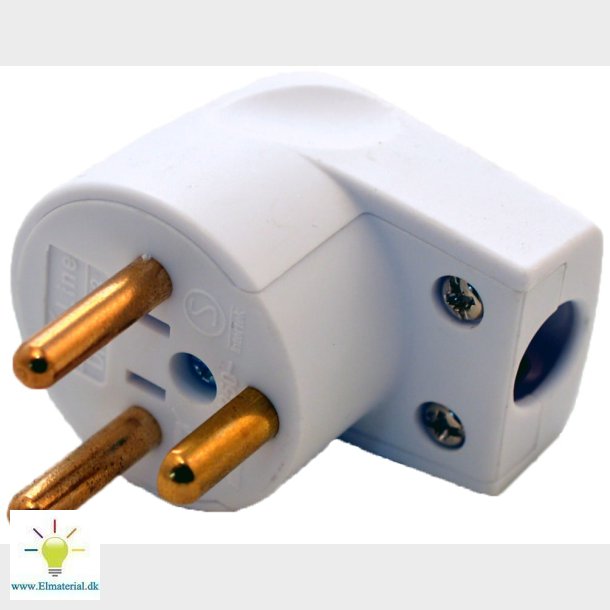 Stikprop M/J Vinkel Hvid