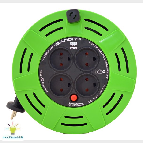 Kabeltrumma M / 4 Uttag 2X1 12,5