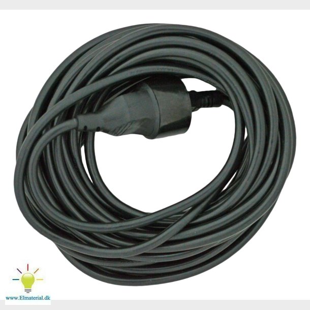 Kabelst 2X1,5 10M Sort