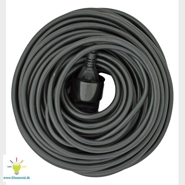 Kabelst 2X1,5 30M Sort