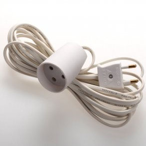 Förlängningssladd U / J 5M Vit