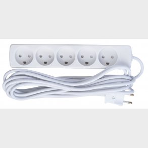 5-Stikd�se U/J 5M Hvid