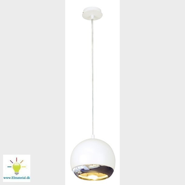 Light Eye Pendel, Hvid/Krom, G