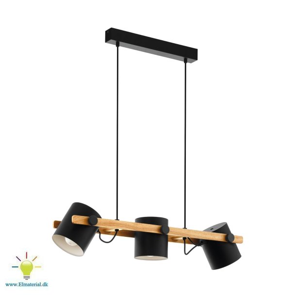 Eglo Hornwood Langbord 3L Sort