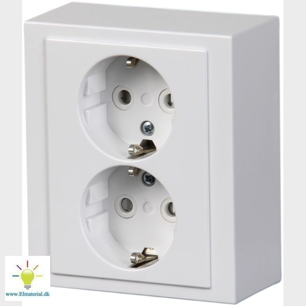 Stikk. Dobb. Udv. 16A Hvid