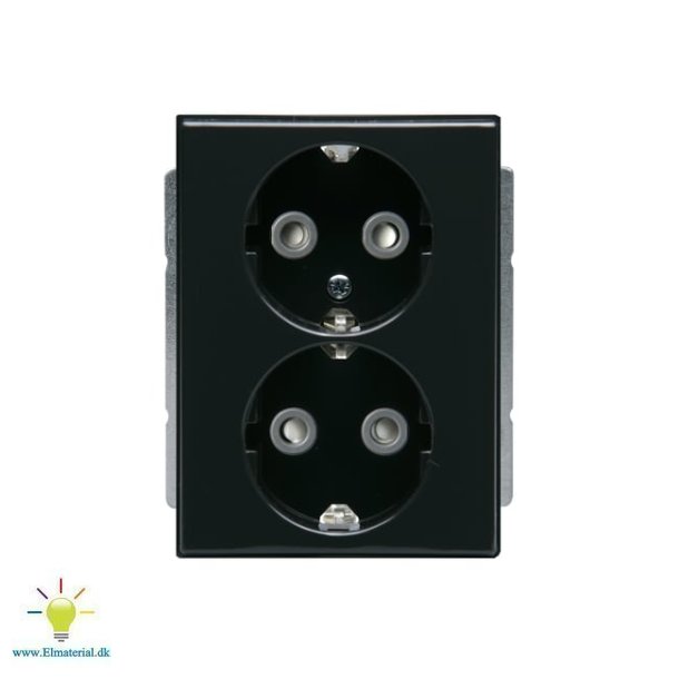 Stikk. Dobb. Semi 16A Antracit