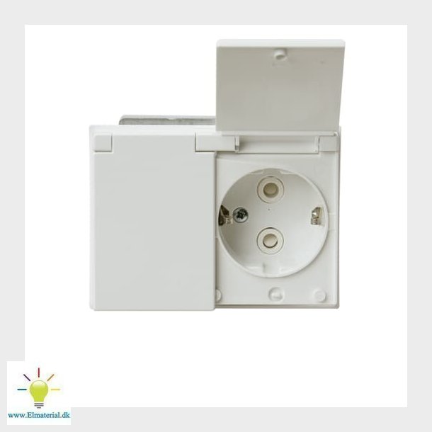 Stikk. Dobbelt M/Klaplg Hvid